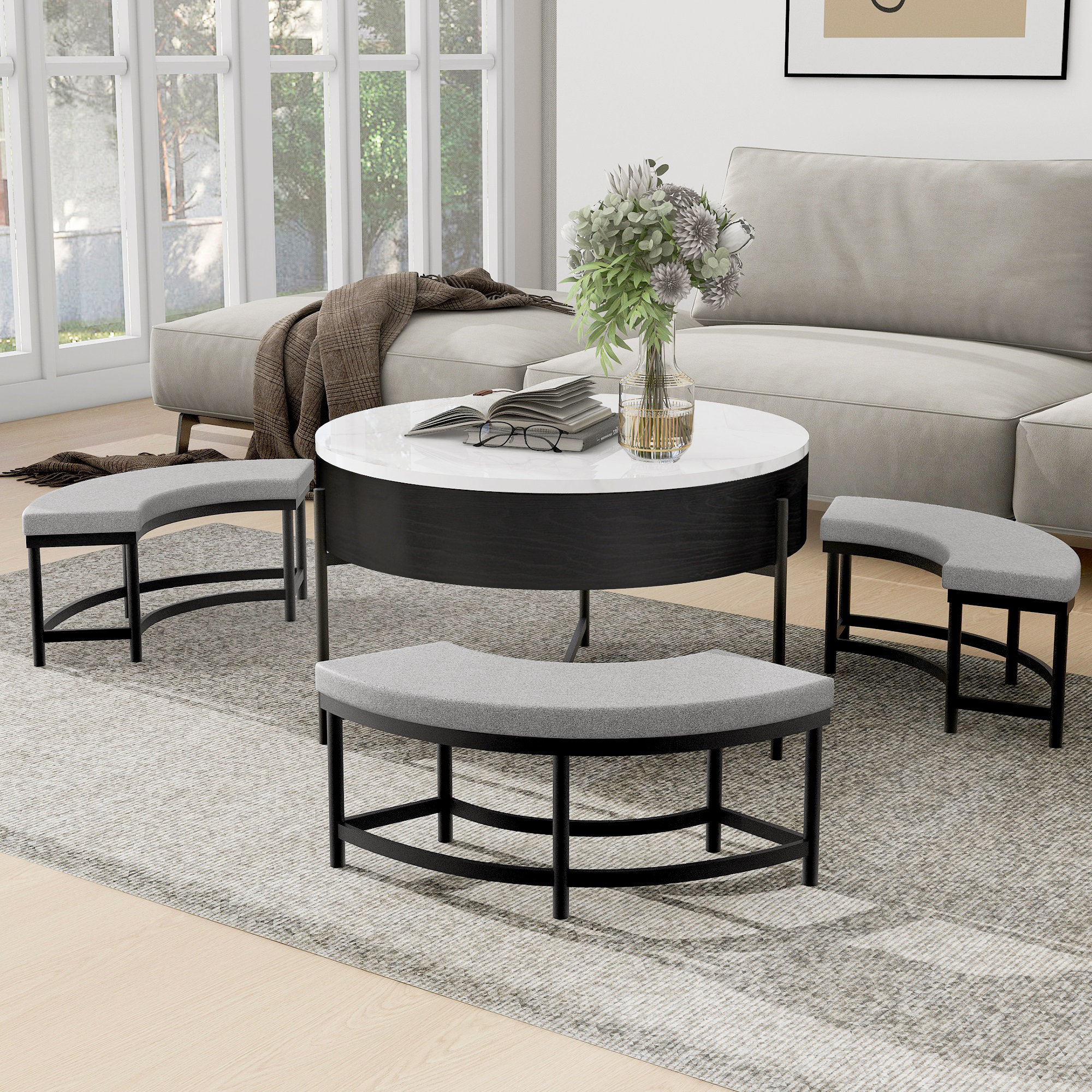 Latitude Run Table Basse Plateau Relevable Avec Rangement Wayfair